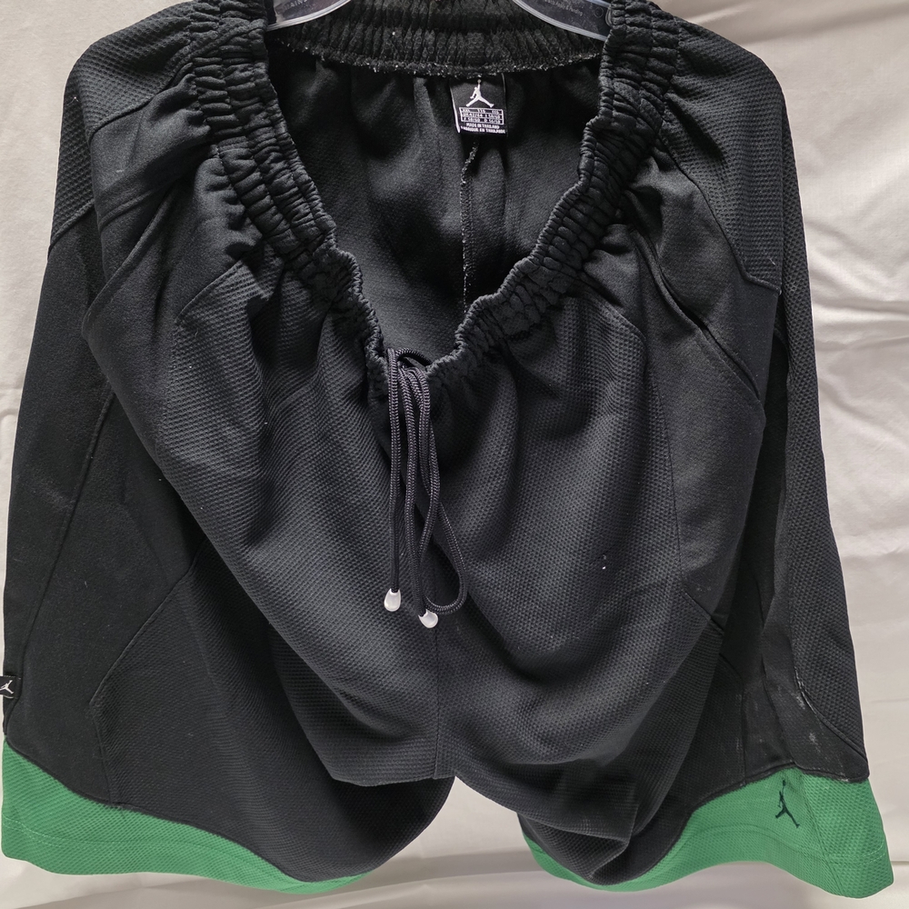 Jordan Black and Green Athletic Shorts